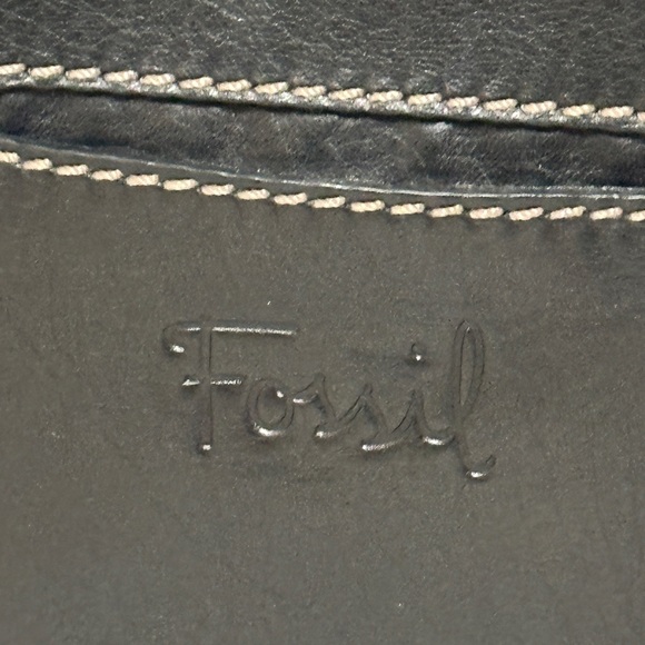 Fossil Hanover Black Leather Crossbody Bag - Picture 5 of 9